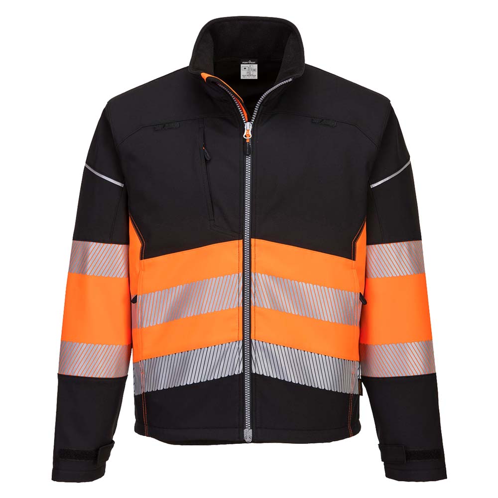 Portwest PW3 Hi Vis Softshell Jacket Class 1 Waterproof Work Jacket