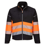 Portwest PW3 Hi Vis Softshell Jacket Class 1 Waterproof Work Jacket