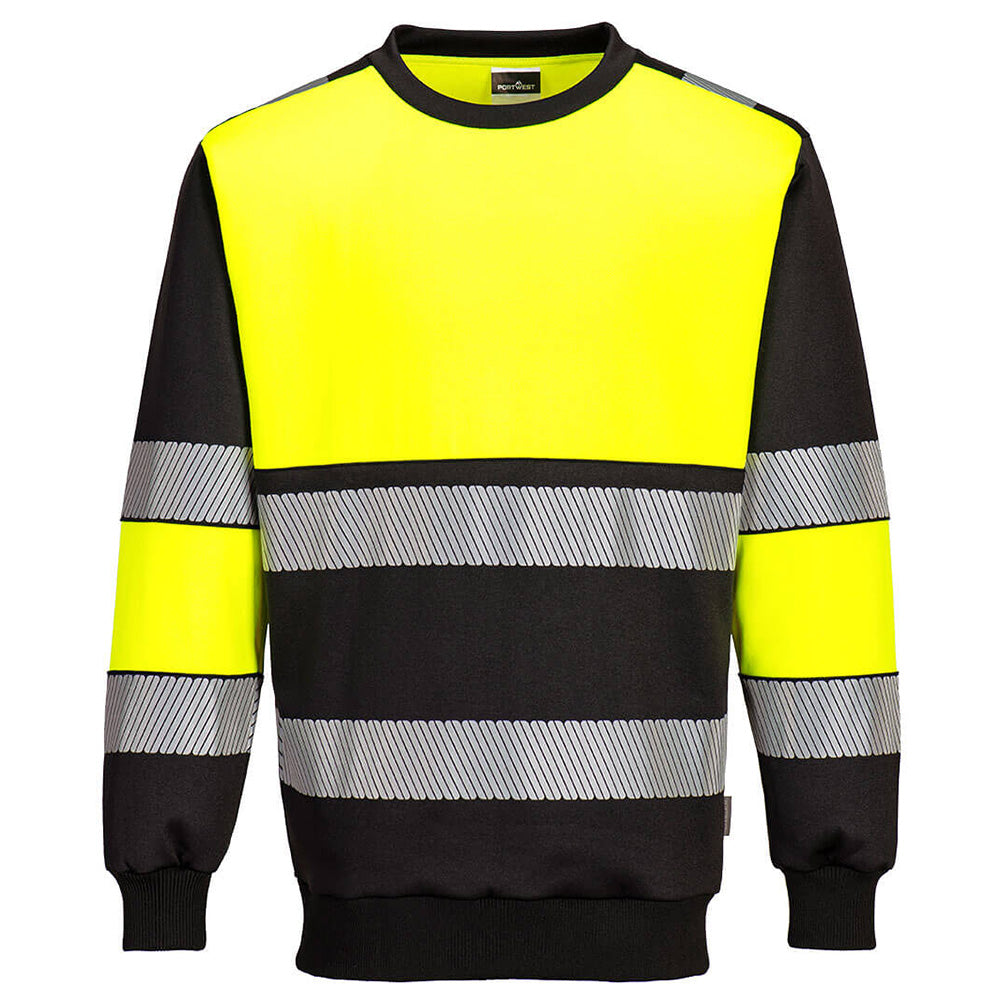 Portwest Hi Vis Sweatshirt Class 1 PW3 Reflective Work Sweatshirt