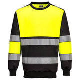 Portwest Hi Vis Sweatshirt Class 1 PW3 Reflective Work Sweatshirt