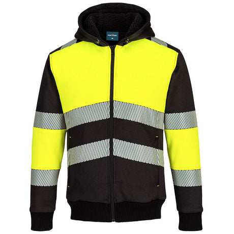 Portwest Hi Vis Hoodie Fleece Lined Winter Workwear