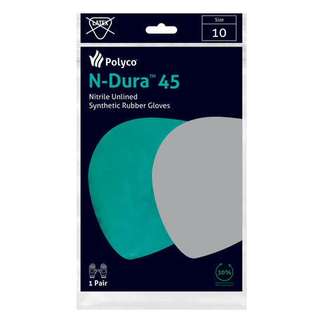 Polyco N‑Dura 45 (45cm) Nitrile Synthetic Rubber Glove-pack