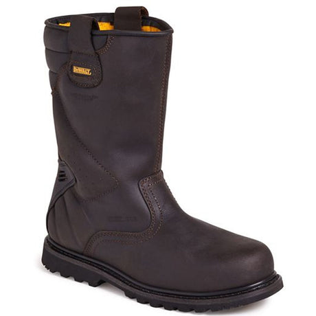 Dewalt Brown Welted Rigger Boot with Steel Toe Cap and Slip-Resistant Sole