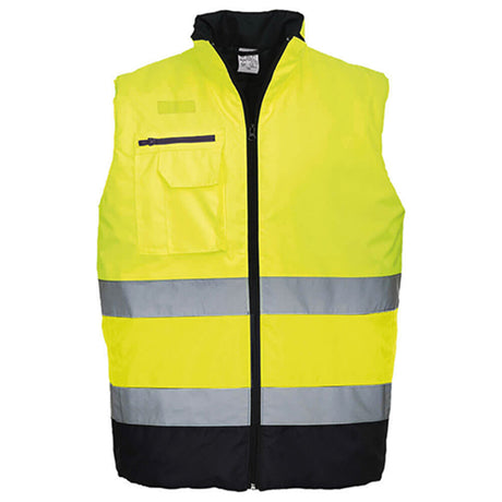 Portwest Hi Vis Body Warmer Yellow Gilet For Work