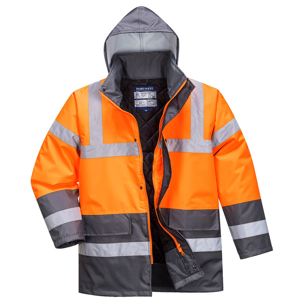 Portwest Hi Vis Traffic Jacket Waterproof Extreme Cold Winter Coat