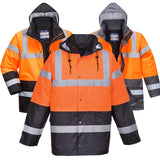 Portwest Hi Vis Winter Jacket Extreme Cold Waterproof Hi Vis Coat