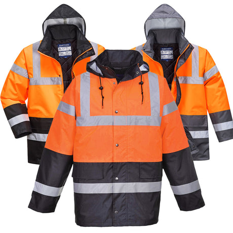 Portwest Hi Vis Winter Jacket Extreme Cold Waterproof Hi Vis Coat