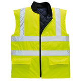 Hi Vis Body Warmer Thermal Insulation Gilet For Work