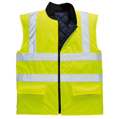 Hi Vis Body Warmer Thermal Insulation Gilet For Work