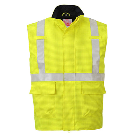Portwest Hi Vis Body Warmer Yellow Anti-Static Gilet For Work