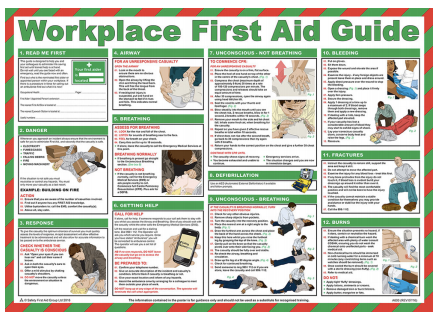 Workplace First Aid 59 x 42cm Laminated Safety Poster