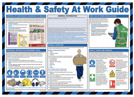 Health and Safety at Work 59 x 42cm Laminated Safety Poster