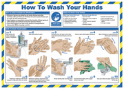 Wash Your Hands at Work 59 x 42cm Laminated Safety Poster