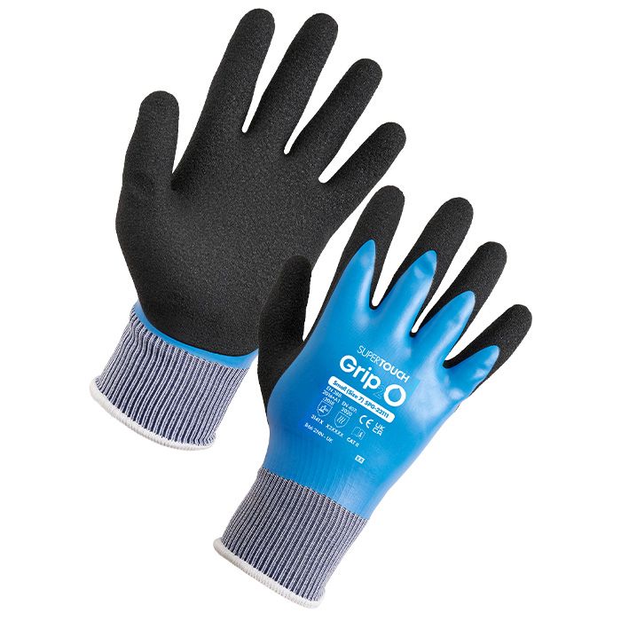 Supertouch Grip2-O Water Resistant Gloves Micro Foam Latex Work Gloves