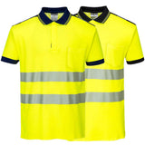 PW3 Hi-Vis Yellow Cotton Comfort Polo Shirt