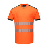Portwest T181 Hi Vis Cotton Comfort T-Shirt Orange Moisture Wicking