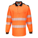 Portwest T184 Hi Vis Long Sleeve Polo Cotton Comfort Shirt