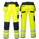PW3 Hi-Vis Yellow Holster Pocket Work Trousers - 2 Leg Lengths