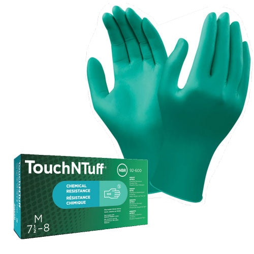 Ansell Touch N Tuff 92-600 Nitrile Gloves Chemical Resistant Food Safe