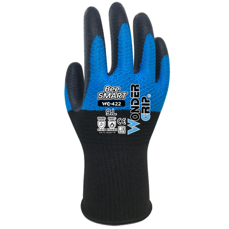 Wondergrip WG-422 Bee-Smart Latex Work Gloves High-Friction Grip
