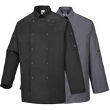 Long Sleeve Chefs Jacket With Ring Studs