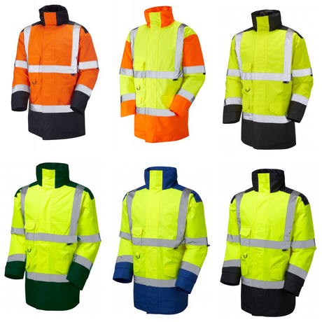 Leo Workwear Tawstock Hi Vis Anorak Class 3 EcoViz Baffle Lined