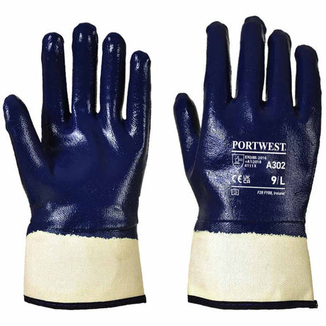 Portwest A302 Fully Dipped Nitrile Safety Cuff Glove