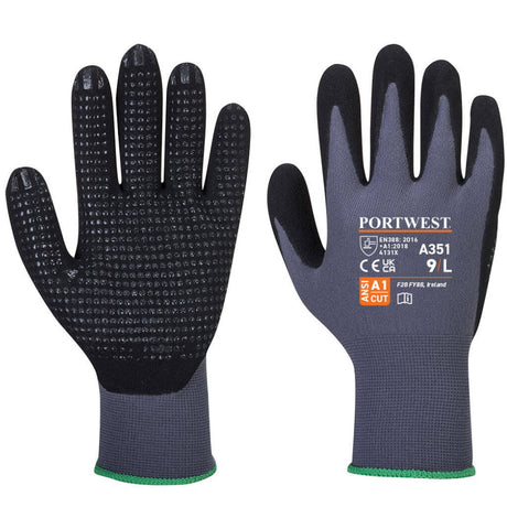 Portwest A351 Grip 15 Nitrile Sandy Dotted Glove General Handling Work Gloves