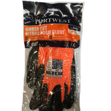 Portwest A643 Cut B Resistant Gloves Nitrile Amber Work Gloves