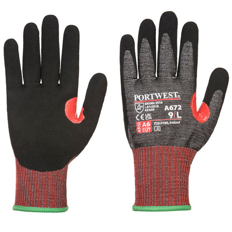 Portwest Cut F Nitrile Gloves A6 ANSI Level Touchscreen Safety Gloves