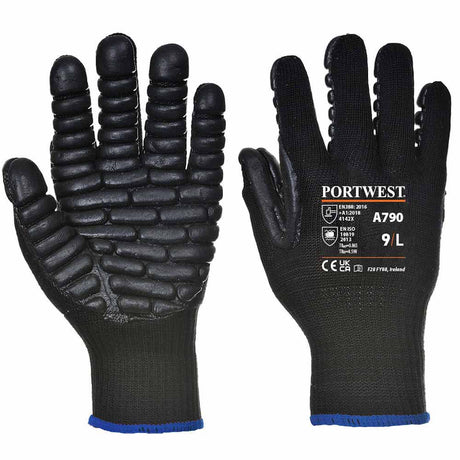 Portwest Anti-Vibration Gloves A790 40% Vibration Reduction Work Gloves