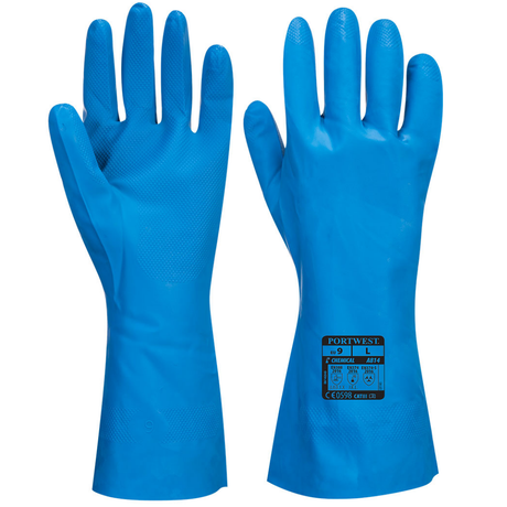 Portwest A814 Nitrile Food-Safe Gauntlet Chemical Resistant Gloves