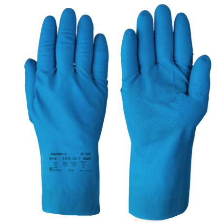 Ansell AlphaTec 87-195 Ultra-Thin Food Processing Gloves Natural Rubber