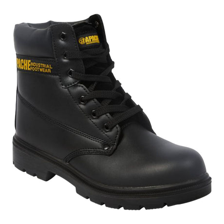 Apache Black 6 Eye Safety Boot S3 SRA Steel Toe Cap