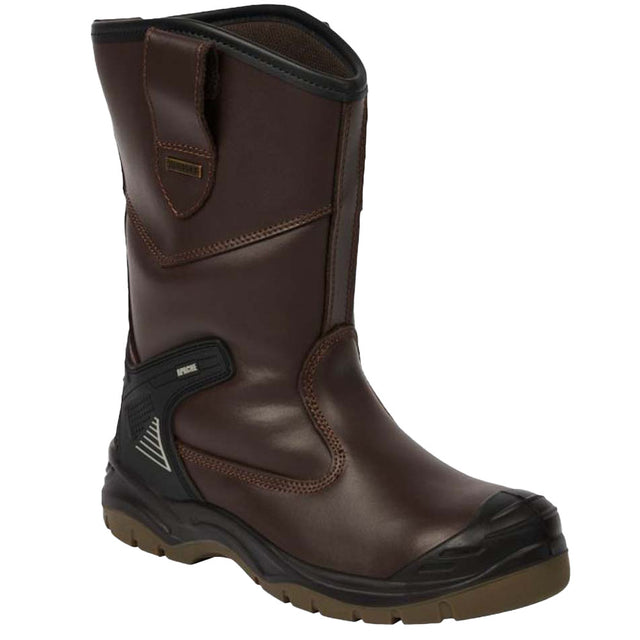 Apache Brown Waterproof Rigger Boot Steel Toe S3 WR