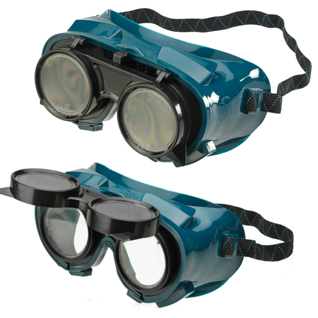 Beeswift Flip Front Welding Goggles Shade 5 Green Lens Eye Protection