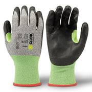 Beeswift Cut Level F Work Gloves Green PU Coated