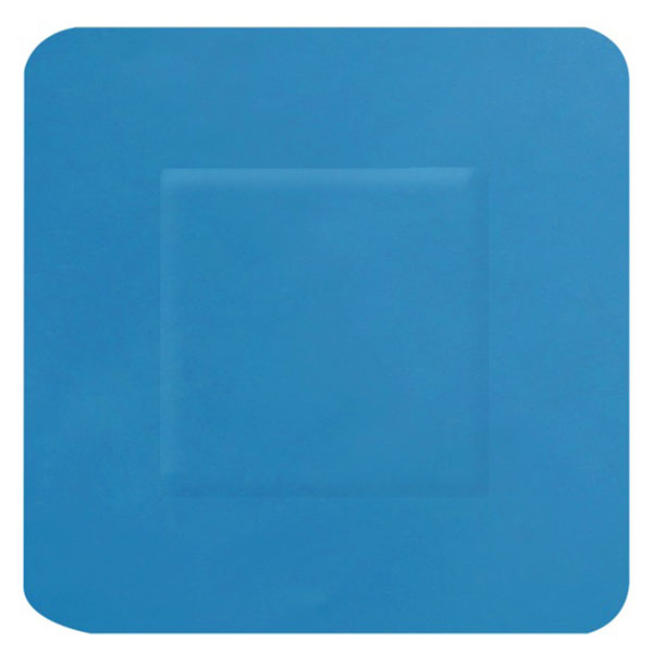 Hygioplast Detectable Square Plasters Blue 38x38mm Food Safe 100 Pack
