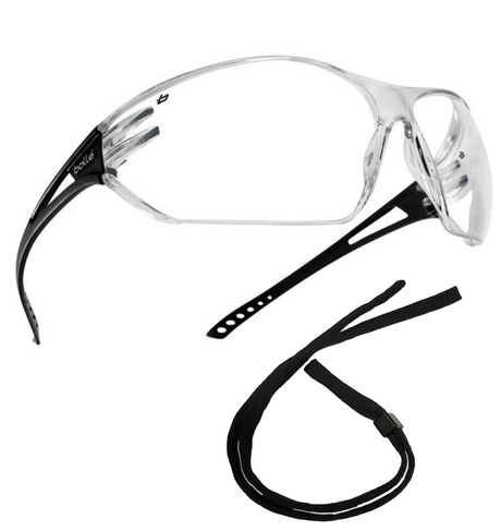 SLAM Bolle Wraparound Fit Panoramic Safety Glasses & Cord
