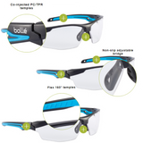 Bolle TRYON Safety Glasses Recycled Clear Anti-Fog Scratch Resistant