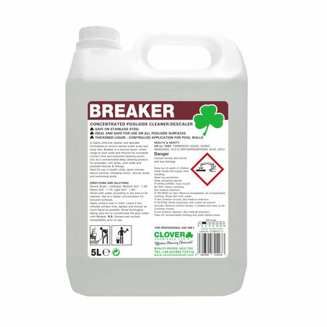 Clover Chemicals Breaker Acidic Descaler Pool & Sanitary Cleaner 5L