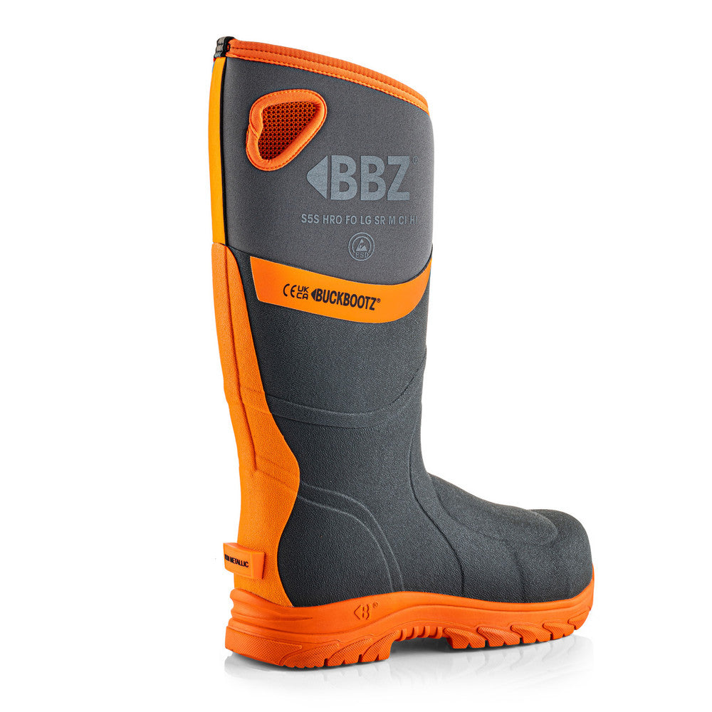 Buckbootz BBZ9000 Safety Wellington Hi-Viz Orange