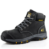 Buckbootz Wizardz Safety Lace Boots Black Steel Toe