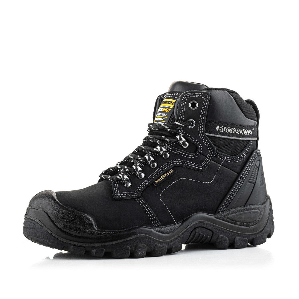 Buckler Boots BSH009BK Buckshot S3 Waterproof Safety Boot Black Crazy Horse Leather