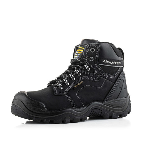 Buckler Boots BSH009BK Buckshot S3 Waterproof Safety Boot Black Crazy Horse Leather