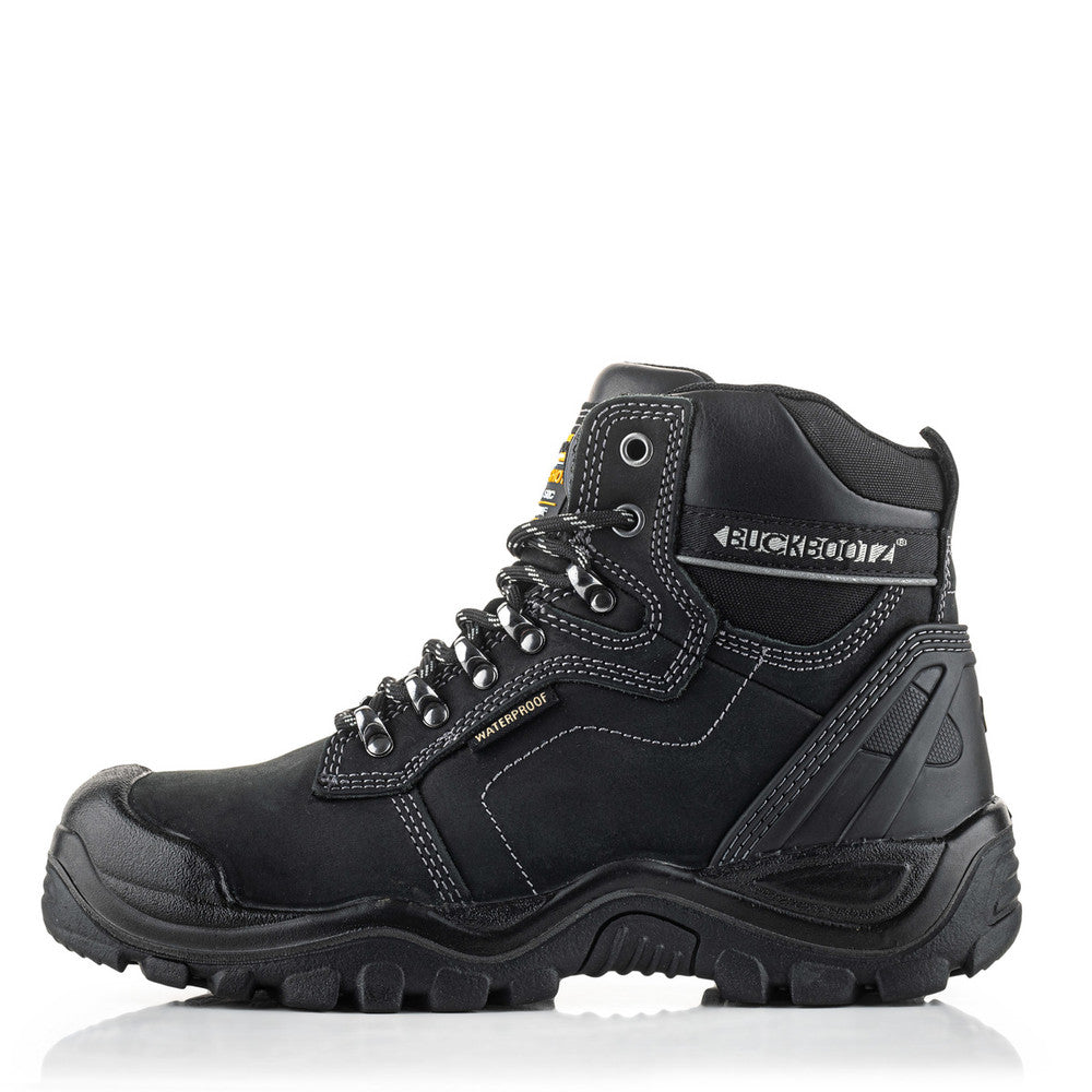 Buckler Boots BSH009BK Buckshot S3 Waterproof Safety Boot Black Crazy Horse Leather
