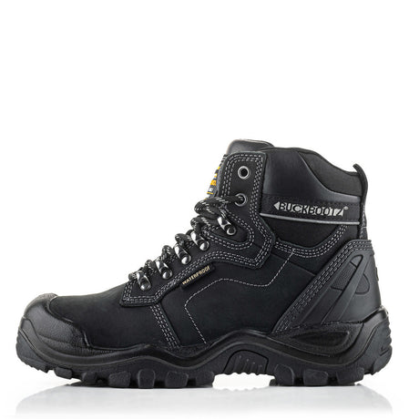 Buckler Boots BSH009BK Buckshot S3 Waterproof Safety Boot Black Crazy Horse Leather