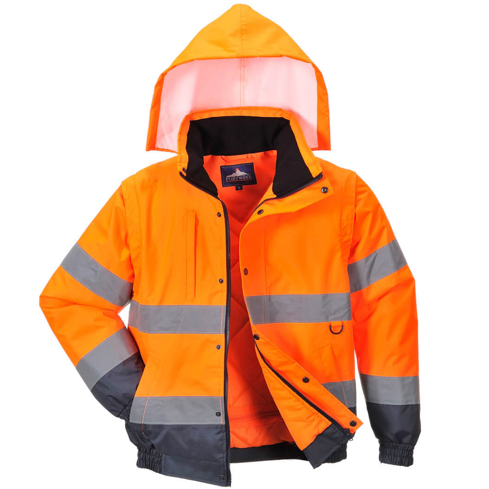 Extreme Cold Coat & Bodywarmer Combo Hi Vis Class 3 & Railspec (orange)