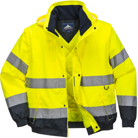 Portwest C468 Hi Vis 2-in-1 Jacket Waterproof Cold Weather Workwear