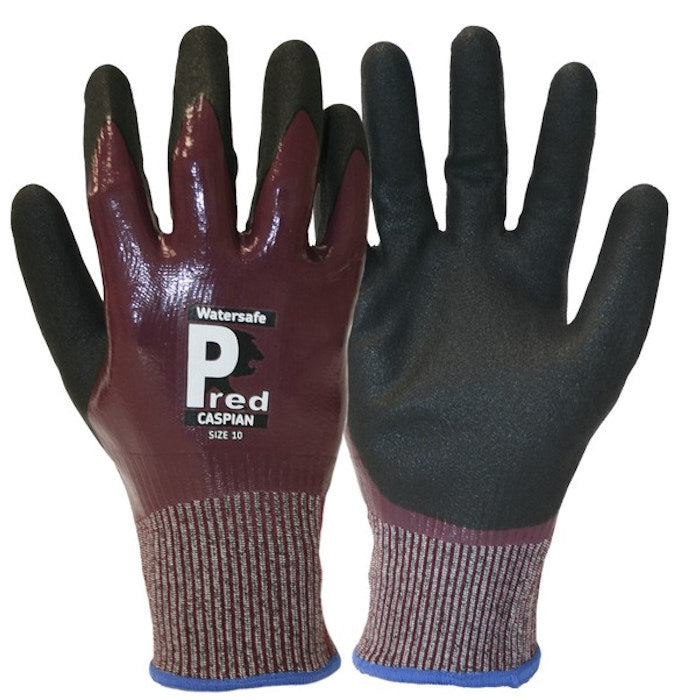 Predator Caspian Cut F Waterproof Work Gloves Nitrile Grip WS9